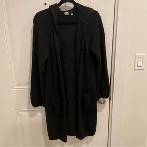 Gap black hooded cardigan